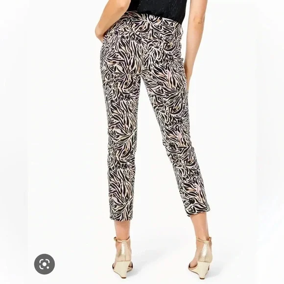 NWT Lilly Pulitzer Kelly stretch pant in onyx can you zee me sz 4